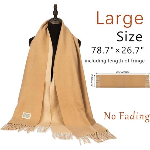 Winter Scarf for Women Pashmina Shawl Wraps for Evening Dress Fall Winter Warm - Picture 3 of 7